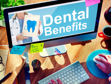 dental benefits on a monitor